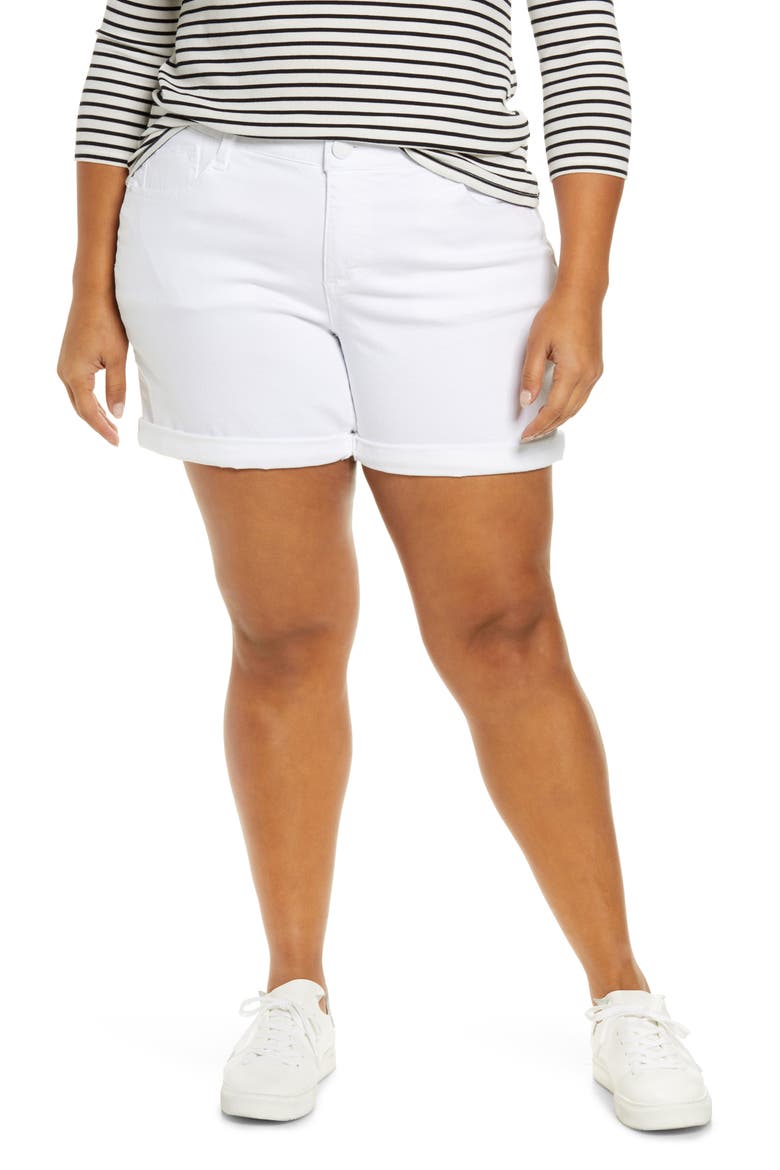 Denim Shorts, Main, color, OPW-OPTIC WHITE