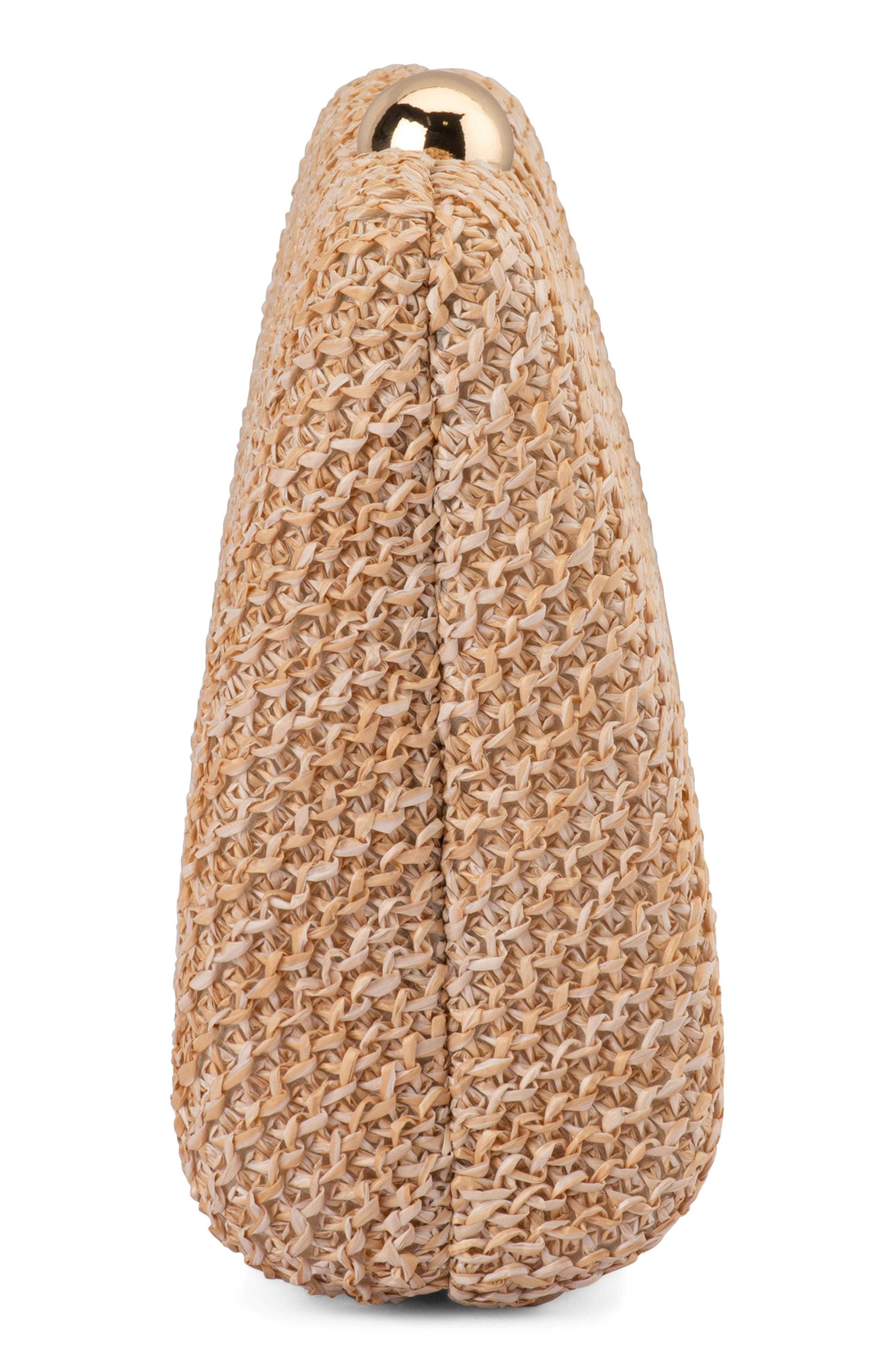 Olga Berg Birdie Woven Clutch, Alternate, color, Natural