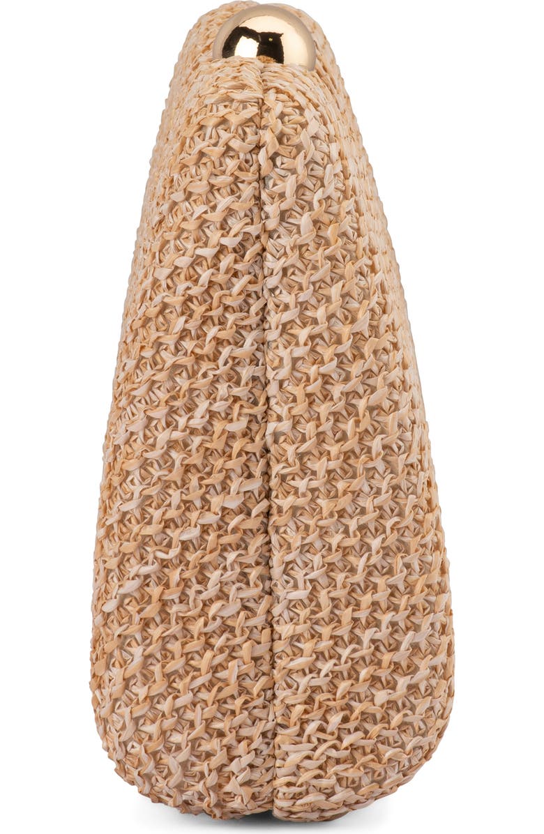 Olga Berg Birdie Woven Clutch, Alternate, color, Natural