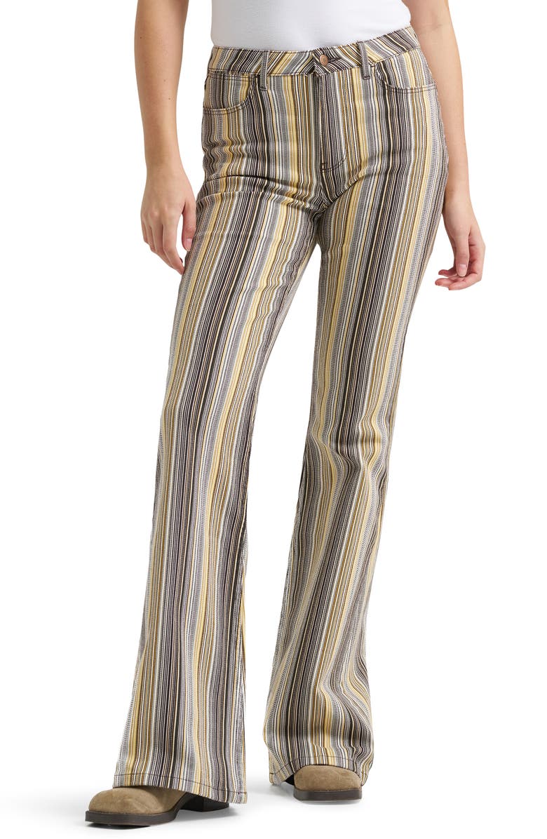 Wrangler Western Stripe Flare Jeans, Main, color, Sunset Sepia