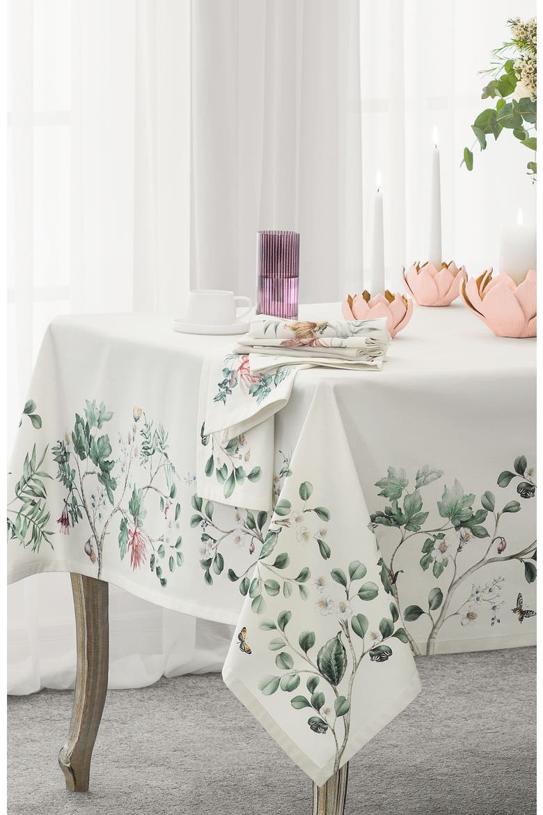 Alfabia Tablecloth, Alternate, color, White