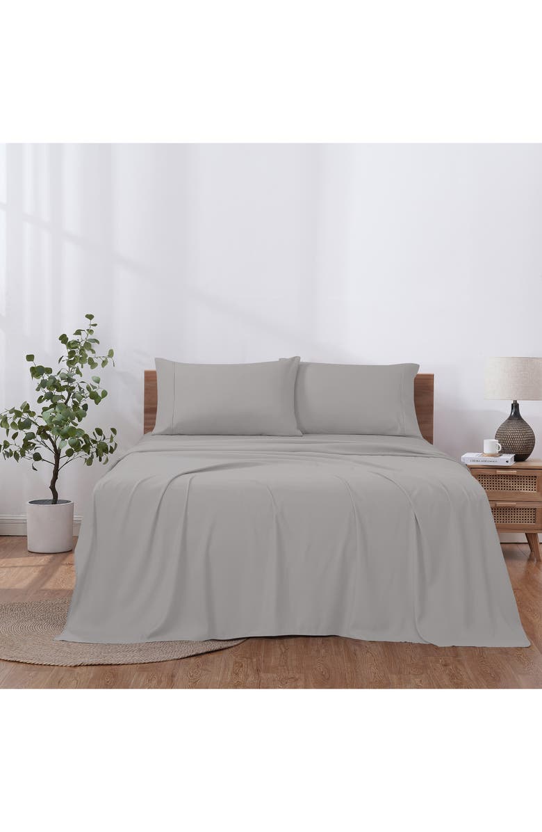 Modern Threads Solid Microfiber Sheet Set, Alternate, color, Vapor Blue