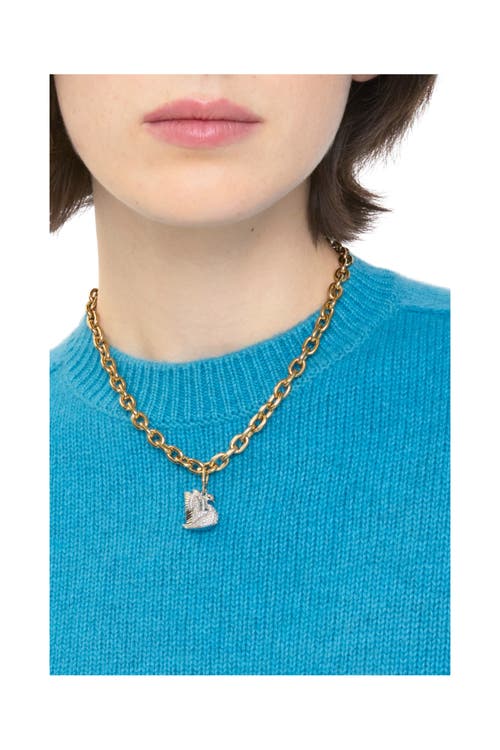 Burberry Charm Chain Necklace In Gold