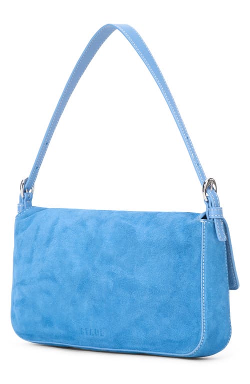Shop Staud Harlow Suede Shoulder Bag In Blue