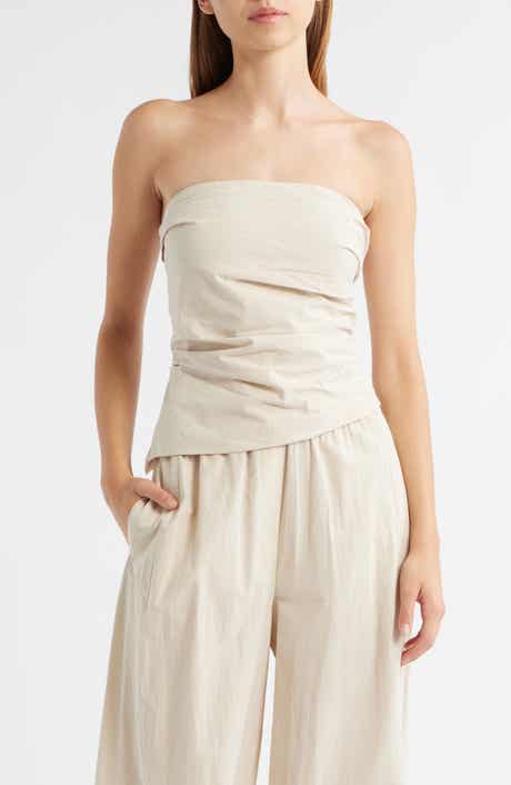 MANGO Willy Drape Strapless Top