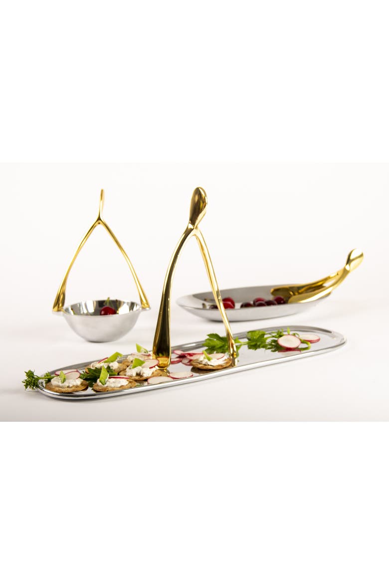 Wishbone Catchall Tray, Alternate, color, Gold