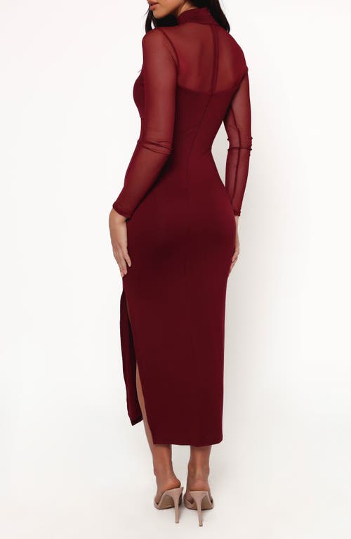 Petal And Pup Petal & Pup Farrow Long Sleeve Midi Dress In Red