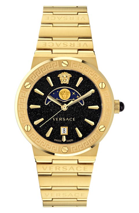 Greca Logo Bracelet Watch, 38mm