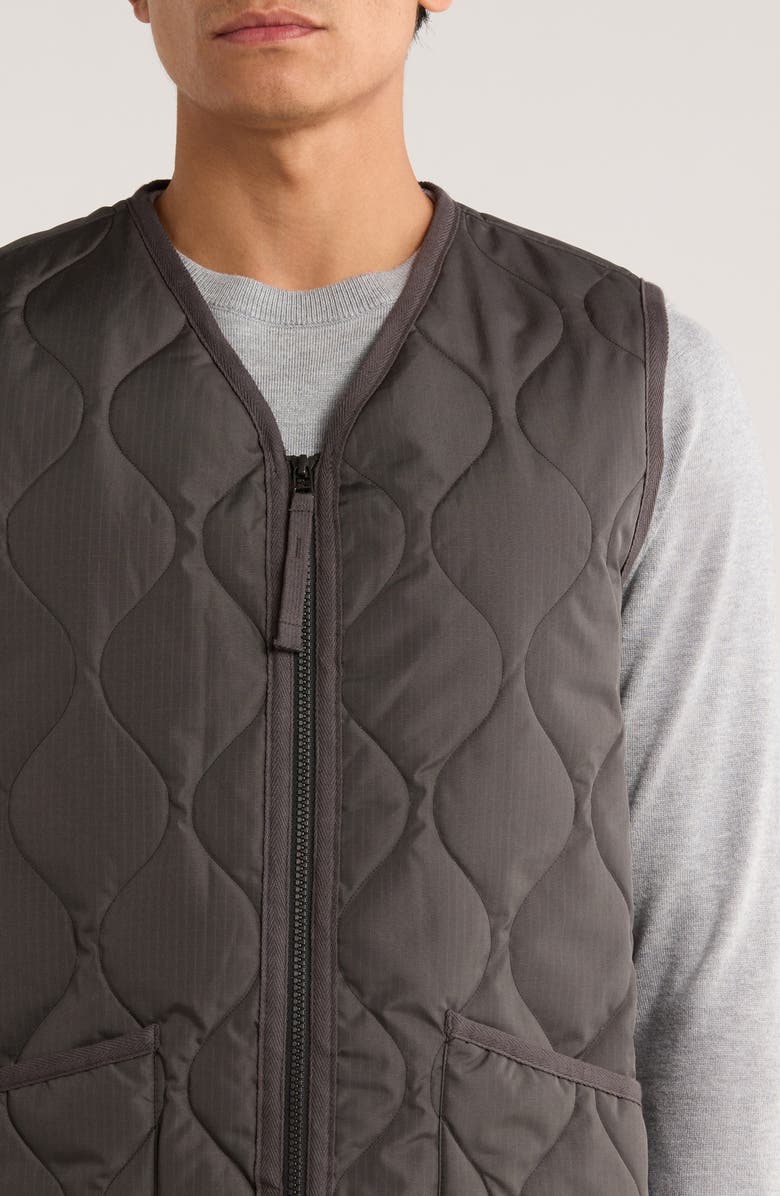 TAION Military Onion Quilt Water Repellent 800 Fill Power Down Vest, Alternate, color, Charcoal