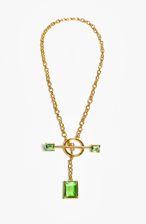 Gem Drop Toggle Necklace