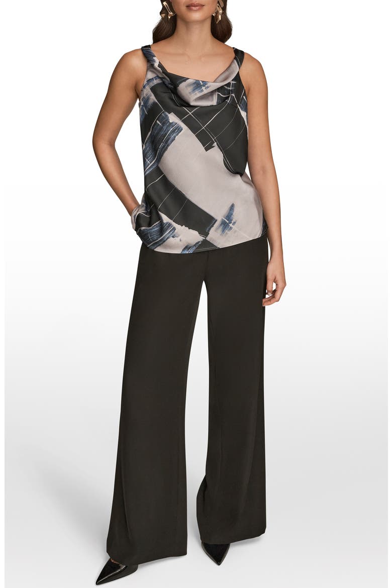 Mixed Print Twist Shoulder Tank, Alternate, color, VAPOR MULTI