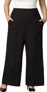 Kiyonna High Waist Wide Leg Ponte Pants