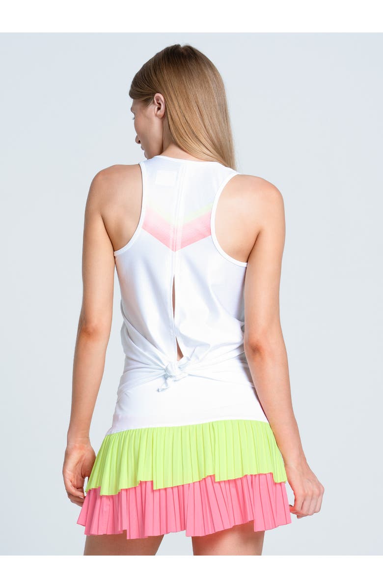 Lucky in Love Sunset Spin Tie Back Tank, Alternate, color, White