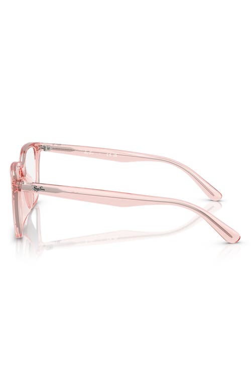 Ray Ban Ray-ban 55mm Square Optical Glasses In Pink