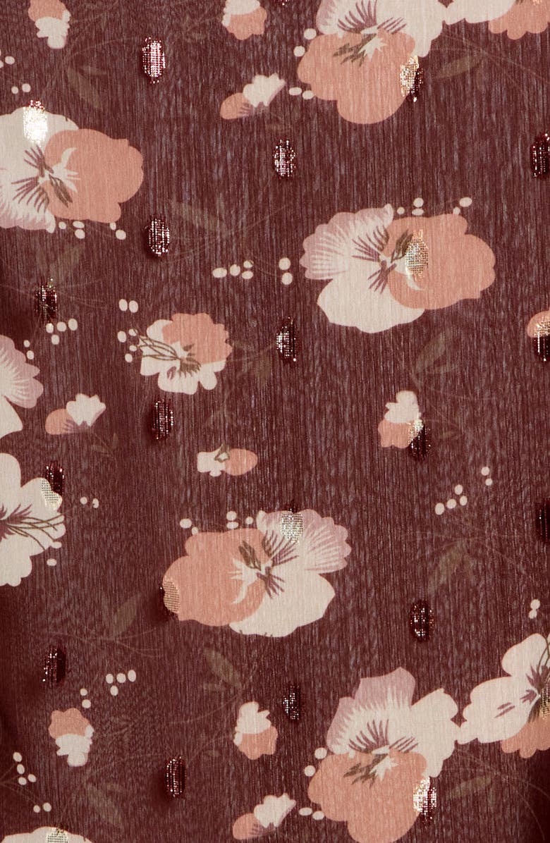 BCBG Floral Shine Crescent Wrap Scarf, Alternate, color,