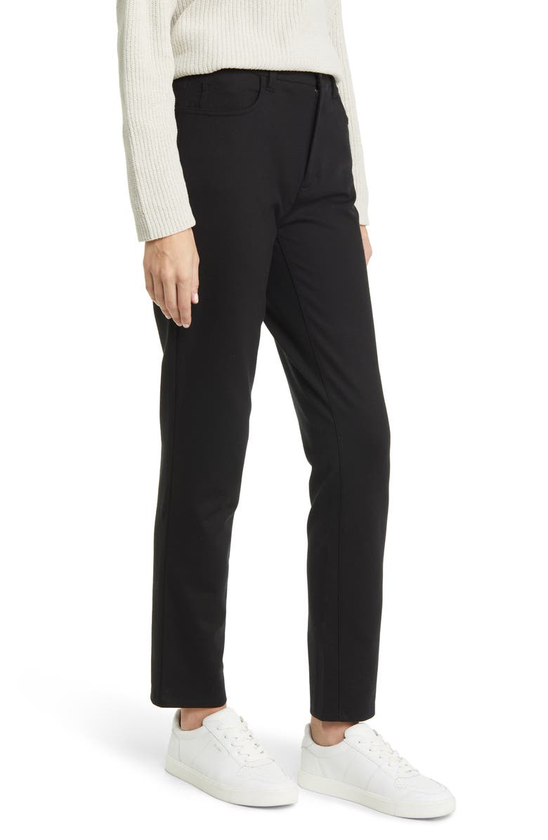 Eileen Fisher High Waist Ponte Knit Slim Fit Jeans, Alternate, color, 