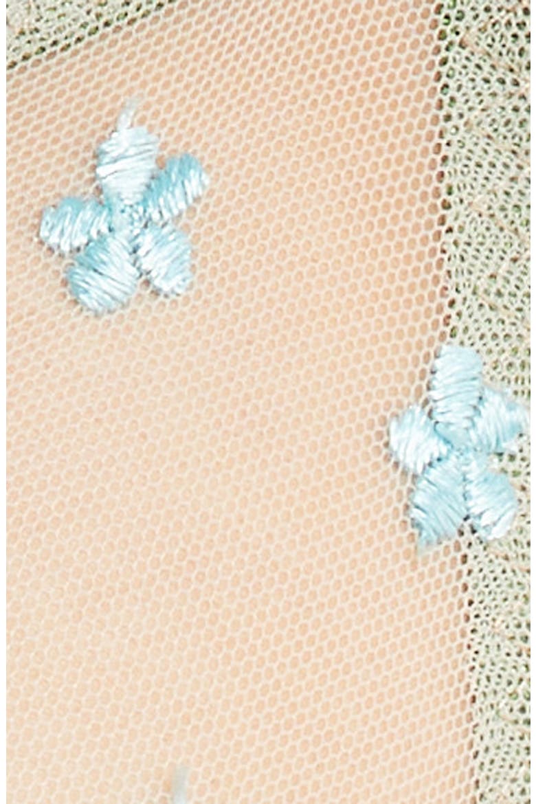 Lumi Embrodiered Mesh Underwire Bra, Alternate, color, GRASS GREEN