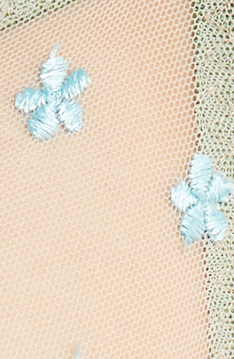 Dora Larsen Lumi Embrodiered Mesh Underwire Bra, Alternate, color,