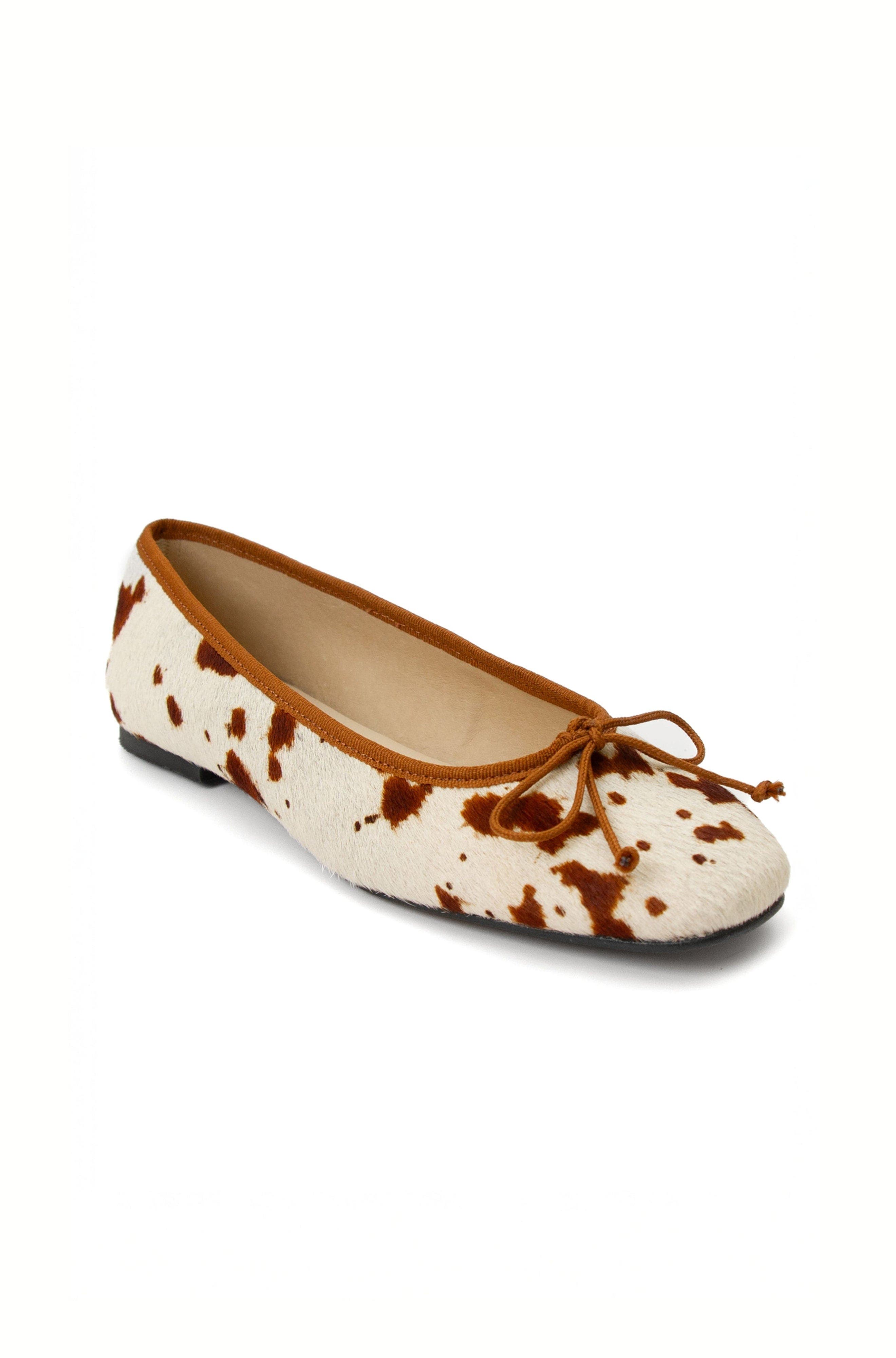 Sandrine Ballet Flat, Main, color, Brown/White