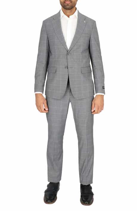 Scotch & Soda Regular Fit Grey Plaid Suit