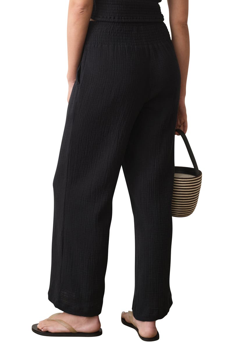 Marine Layer Isla Pull-On Double Cloth Wide Leg Pants, Alternate, color, 