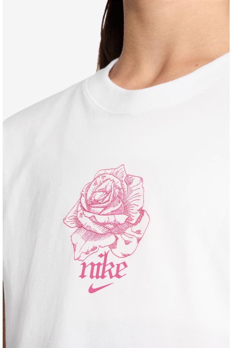 Kids' Graphic Print Crop T-Shirt, Alternate, color, WHITE