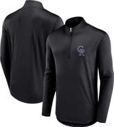 FANATICS Men's Fanatics Branded Black Colorado Rockies Quarterback Quarter-Zip Top