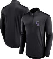 FANATICS Men's Fanatics Branded Black Colorado Rockies Quarterback Quarter-Zip Top