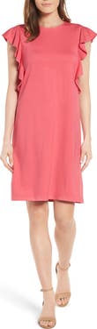 Halogen® Ruffle Shoulder A-Line Dress