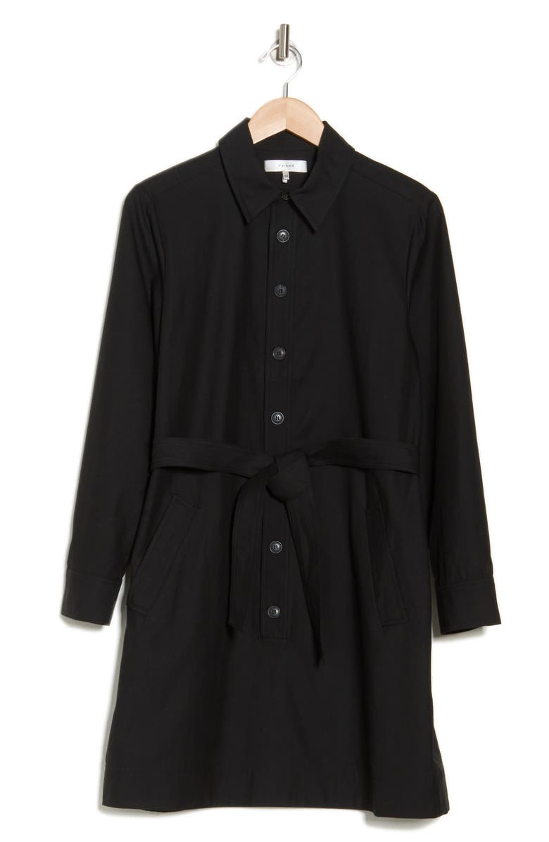 FRAME Long Sleeve Belted Trench Dress, Alternate, color, 