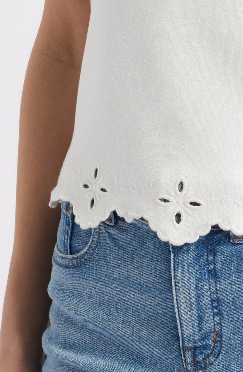 ZOE AND CLAIRE Embroidered Cutout Sweater, Alternate, color,