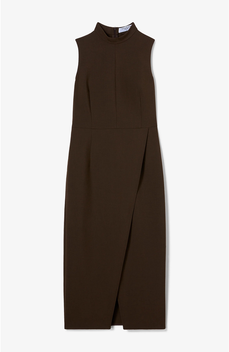 M.M.LaFleur Valencia Flex Suiting Power Dress, Alternate, color, Chocolate Torte Melange