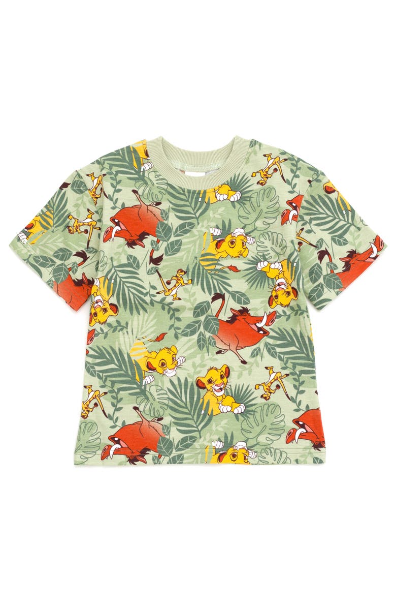 Disney Lion King Boys' 2-Piece Graphic T-Shirt and Shorts Set, Alternate, color, Green