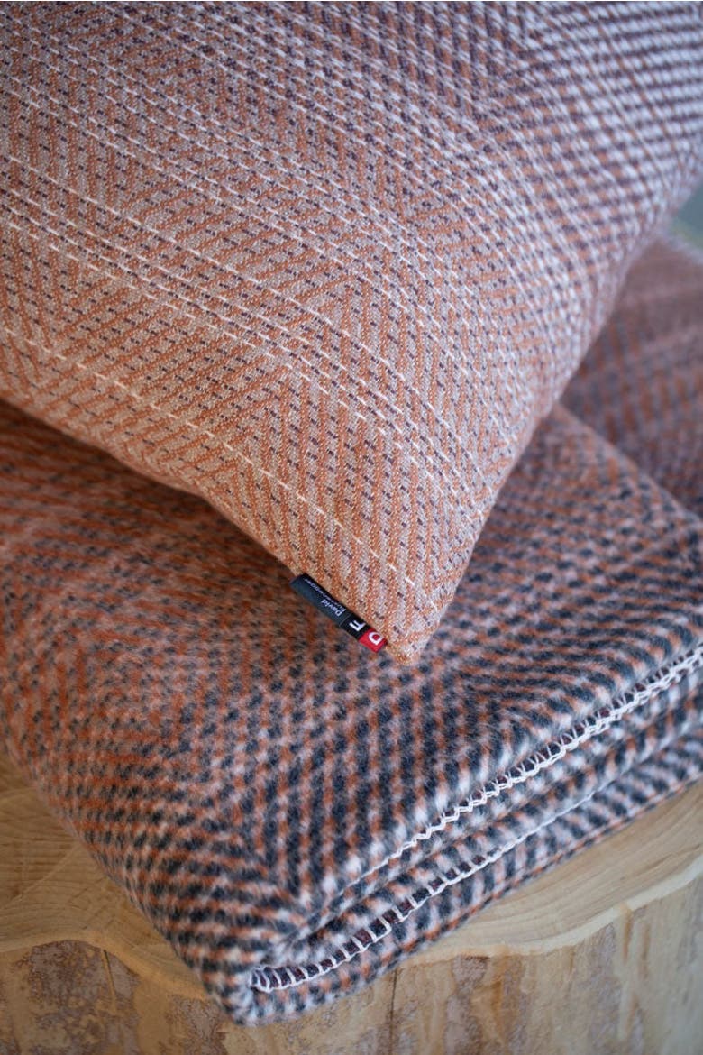Savona Throw Gradient Herringbone, Alternate, color, Terra Cotta
