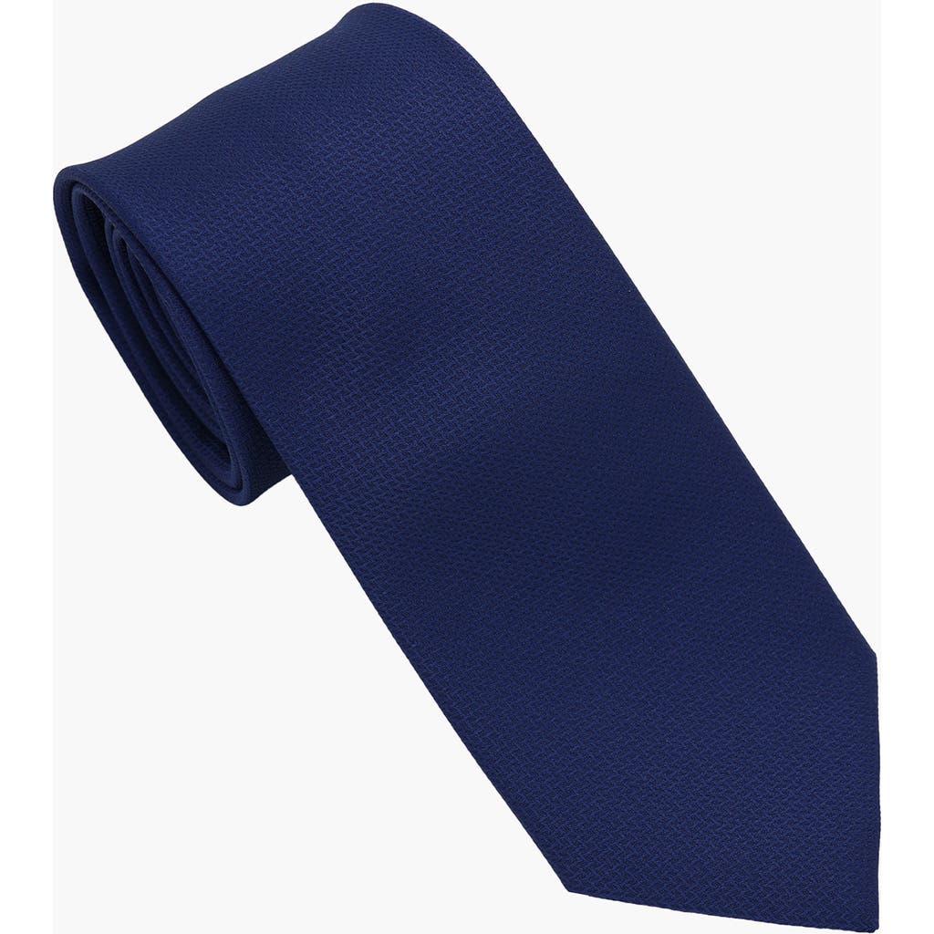 Hickey Freeman Textured Solid Tie In Blue