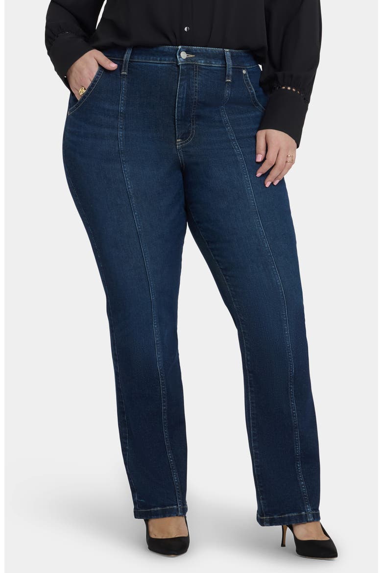 Billie Seamed High Waist Mini Bootcut Jeans, Main, color, INDIGO SEINE