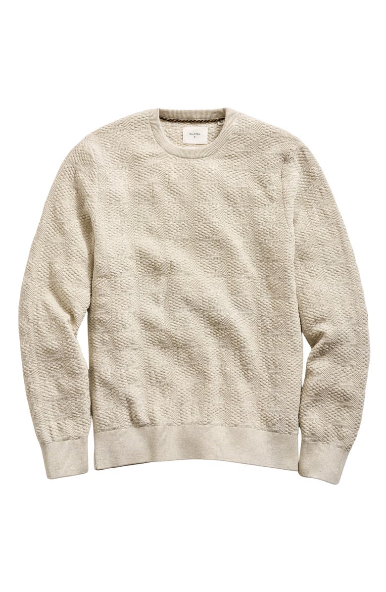 Billy Reid Geo Links Cotton Sweater, Alternate, color, Grey Heather