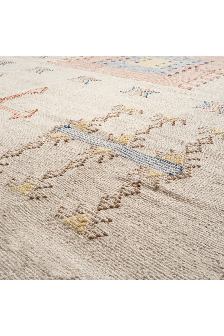 Geometric Cotton Motif Rug, Alternate, color, Beige