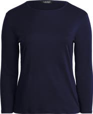 Lauren Ralph Lauren Long Sleeve Stretch Cotton Tee