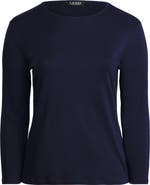 Lauren Ralph Lauren Long Sleeve Stretch Cotton Tee