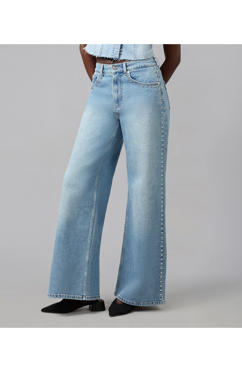 Lola Denim Milan Ultra High Rise Wide Leg Jeans, Alternate, color, Studden Whimsy Blue