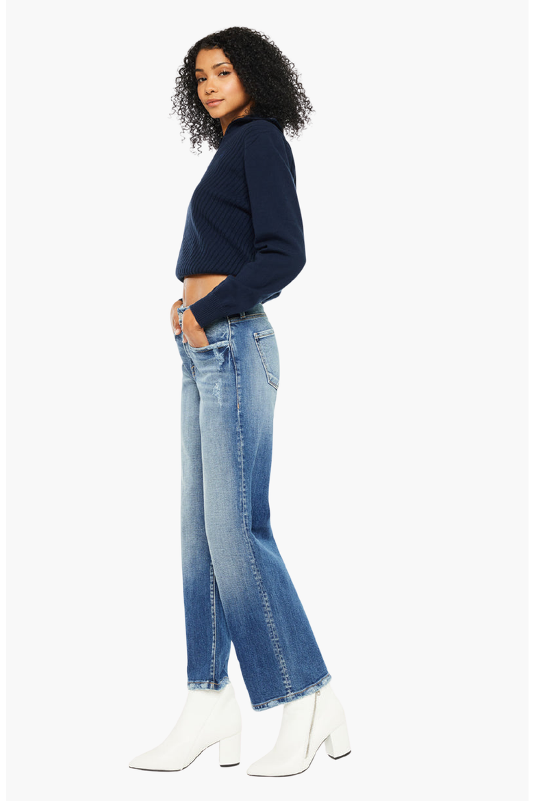 Angela Premier High Rise Slim Wide Leg Jeans, Alternate, color, Medium Wash