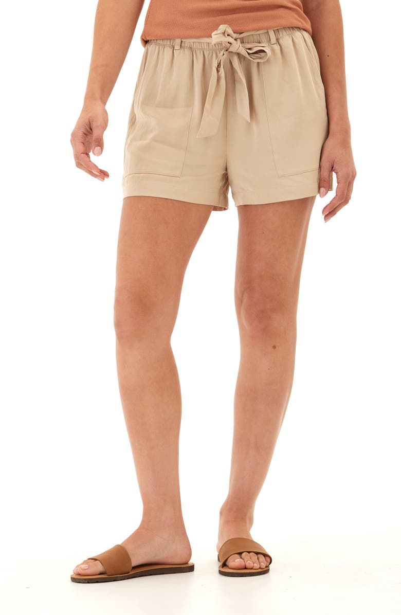 Threads 4 Thought Gabrielle Tie Waist Pull-On Shorts, Main, color, 