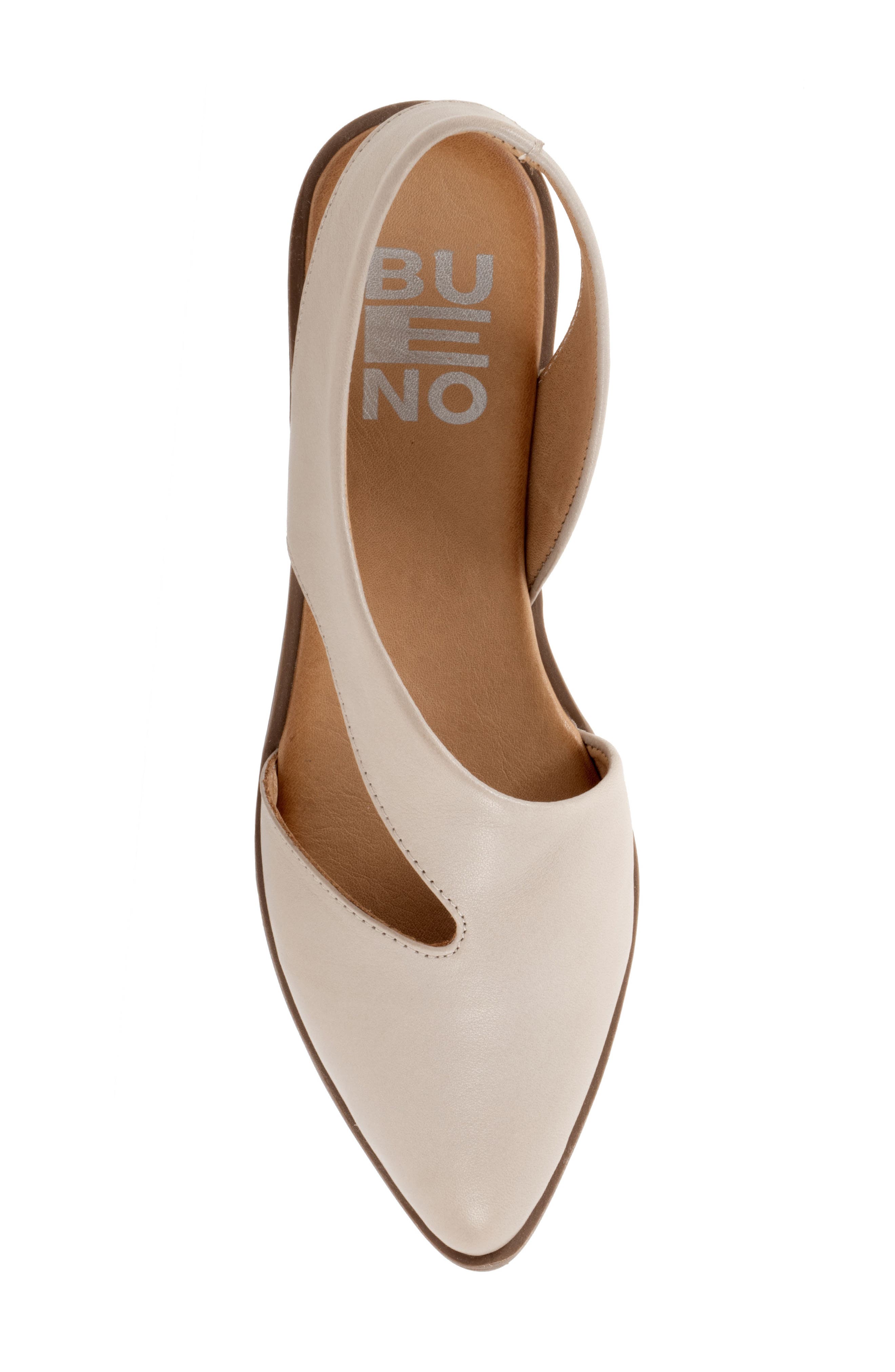 Bueno Bianca Slingback Pointed Toe Flat, Alternate, color, Light Grey