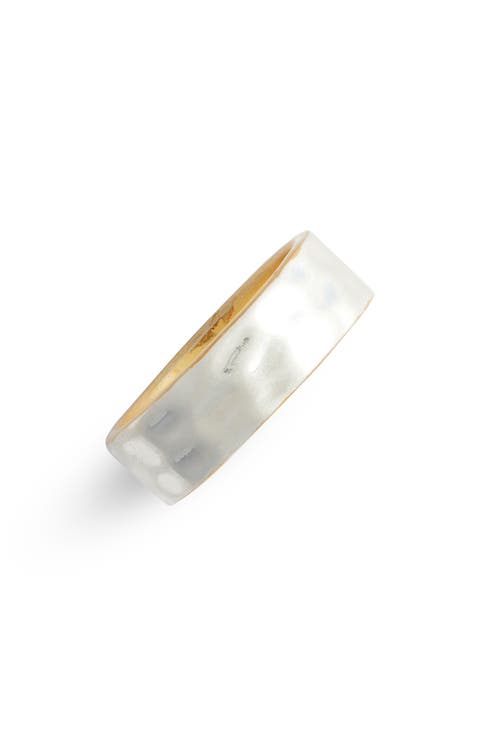 Two-Tone Hammered Band Ring