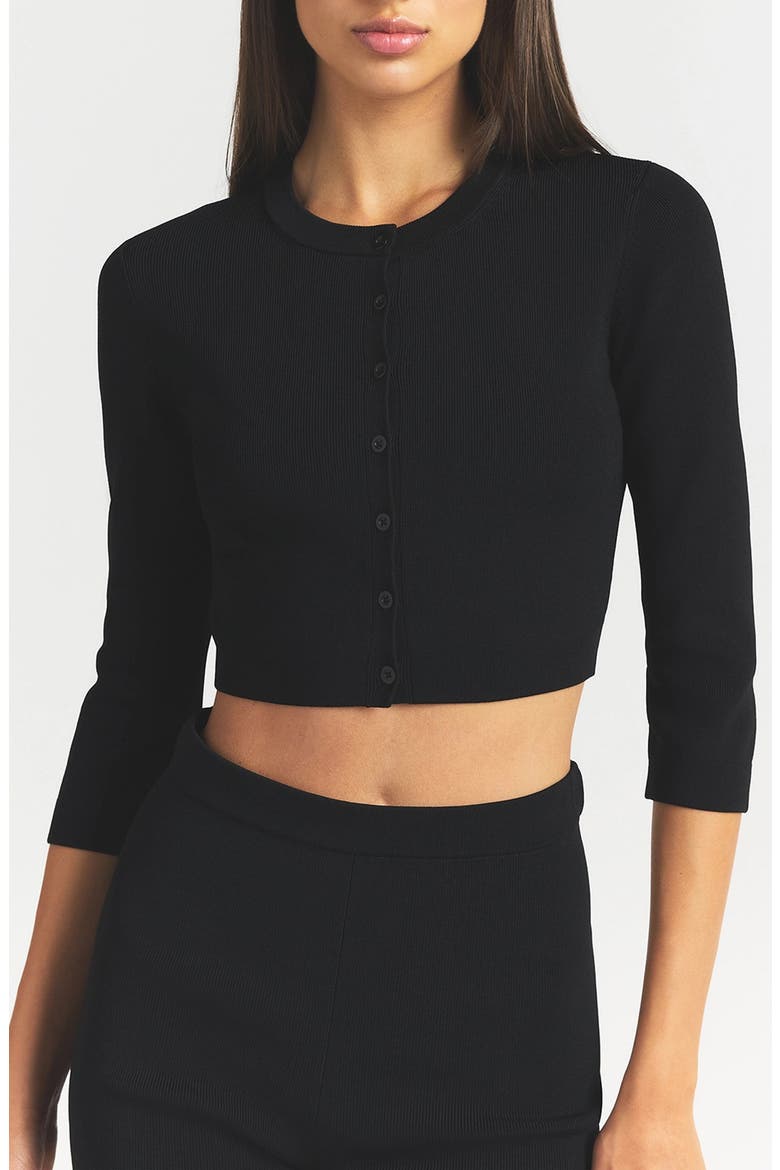 Crop Cardigan, Main, color, OBSIDIAN