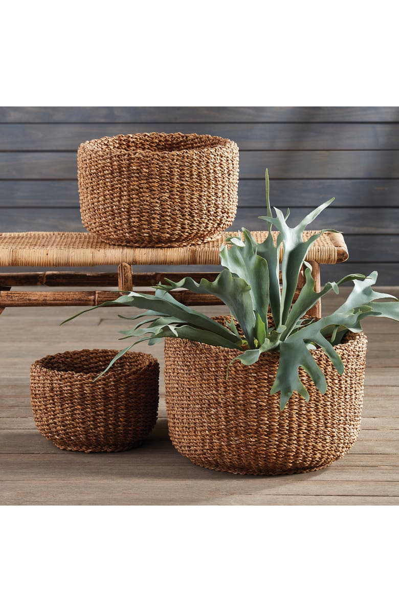 Napa Home & Garden Seagrass Cylindrical Baskets Set of 3, Alternate, color, 