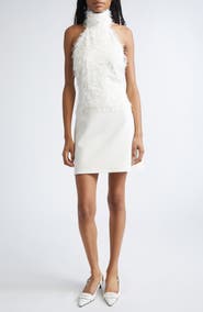 Courrèges Feather Thread Halter Dress