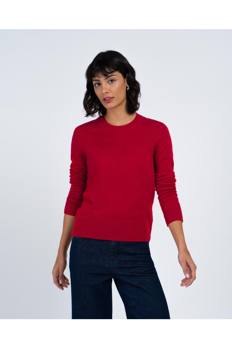 Cashmere Merino Blend Sweater, Alternate, color, Tango Red
