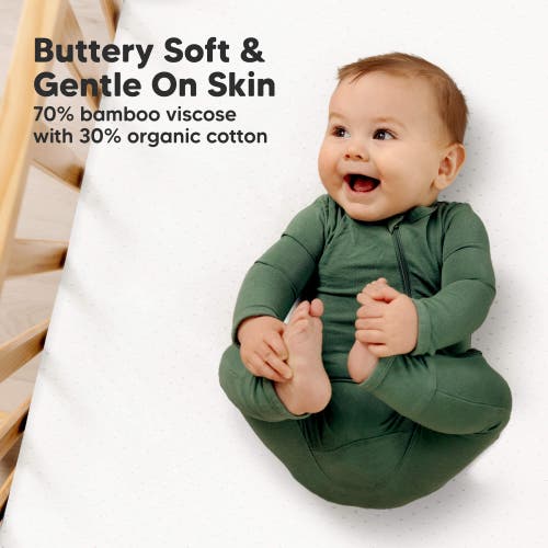 Keababies 2-pack Aereo Fitted Crib Sheets In Soft White